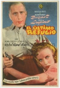 3h213 HIGH SIERRA Spanish herald 1947 Humphrey Bogart as Mad Dog Killer Roy Earle, sexy Ida Lupino!