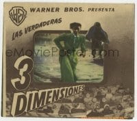 3h219 HOUSE OF WAX 3D Spanish herald 1953 3-D, cool die-cut cover to create great 3D effect!