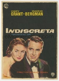 3h225 INDISCREET Spanish herald 1958 great Mac art of Cary Grant & Ingrid Bergman, Stanley Donen