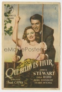 3h229 IT'S A WONDERFUL LIFE Spanish herald 1948 James Stewart & Donna Reed misbilled as Dana Redd!