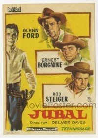3h233 JUBAL Spanish herald 1959 different Montalban art of Glenn Ford, Ernest Borgnine & Steiger!
