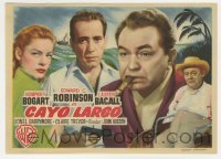 3h234 KEY LARGO Spanish herald 1949 Humphrey Bogart, Lauren Bacall, Edward G. Robinson, Barrymore