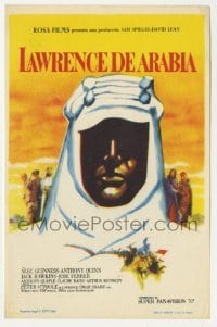 3h249 LAWRENCE OF ARABIA Spanish herald 1964 David Lean classic, Peter O'Toole silhouette art!