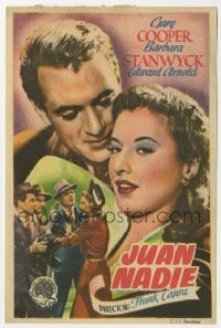 3h263 MEET JOHN DOE Spanish herald 1948 Gary Cooper & Barbara Stanwyck, Frank Capra, different!