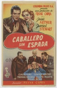 3h272 MR. SMITH GOES TO WASHINGTON Spanish herald 1949 Frank Capra, Stewart, Arthur, different!