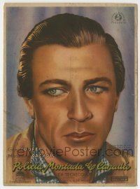 3h282 NORTH WEST MOUNTED POLICE Spanish herald 1945 Cecil B. DeMille, portrait of Gary Cooper!