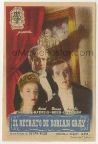 3h307 PICTURE OF DORIAN GRAY Spanish herald 1947 George Sanders, Hatfield, Donna Reed, different!