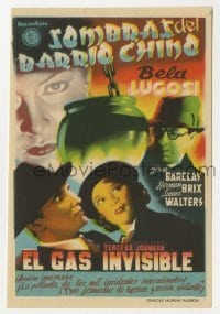 3h345 SHADOW OF CHINATOWN part 3 Spanish herald 1947 great different art of spooky Bela Lugosi!