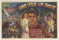 3h350 SINGAPORE Spanish herald 1947 different art of sexy Ava Gardner + seaman Fred MacMurray!
