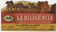 3h362 STAGECOACH die-cut Spanish herald 1944 John Ford classic, great different western art!
