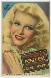 3h367 STORY OF VERNON & IRENE CASTLE Spanish herald 1944 sexy Ginger Rogers but no Fred Astaire!