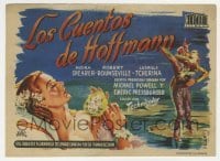 3h373 TALES OF HOFFMANN Spanish herald 1953 Powell & Pressburger, art of ballerina Moira Shearer!