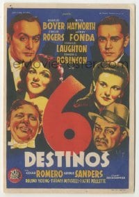3h374 TALES OF MANHATTAN Spanish herald 1945 cool different Soligo art of the all-star cast!