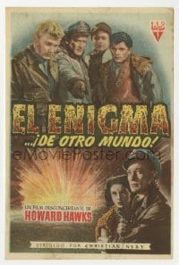 3h380 THING Spanish herald 1952 Howard Hawks classic horror, cool different image of top cast!