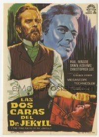 3h394 TWO FACES OF DR. JEKYLL Spanish herald 1966 Xaneto art of him injecting himself with drug!