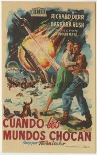 3h414 WHEN WORLDS COLLIDE Spanish herald 1954 George Pal doomsday classic, different Jano art!