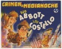 3h417 WHO DONE IT Spanish herald 1942 different Borby art of detectives Bud Abbott & Lou Costello!