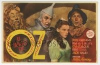 3h423 WIZARD OF OZ color Spanish herald 1945 Judy Garland, Jack Haley, Bert Lahr, Bolger, different!