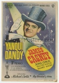3h426 YANKEE DOODLE DANDY Spanish herald 1945 different image of James Cagney as George M. Cohan!