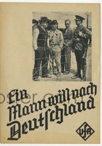 3h048 MAN WANTS TO GET TO GERMANY German herald 1934 Paul Wegener WWII Nazi propaganda, forbidden!