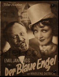 3h436 BLUE ANGEL German program 1930 Josef von Sternberg classic, Emil Jannings, Marlene Dietrich