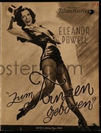 3h438 BORN TO DANCE German program 1937 different images of sexy Eleanor Powell & James Stewart!