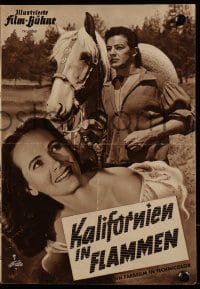 3h623 CALIFORNIA CONQUEST German program 1953 different images of Cornel Wilde & Teresa Wright!