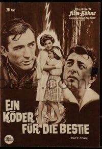 3h627 CAPE FEAR German program 1962 Gregory Peck, Robert Mitchum, Polly Bergen, different images!