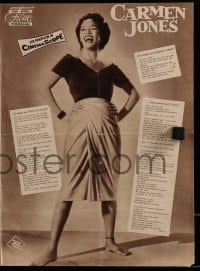 3h631 CARMEN JONES German program 1956 sexy Dorothy Dandridge & Harry Belafonte, different images!