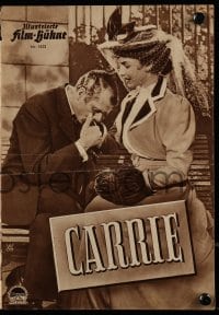 3h633 CARRIE German program 1953 Laurence Olivier, Jennifer Jones, William Wyler, different images!