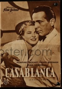 3h635 CASABLANCA German program 1952 Humphrey Bogart, Ingrid Bergman, Curtiz classic, different!