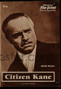 3h642 CITIZEN KANE German program 1962 many different images of Orson Welles from his masterpiece!