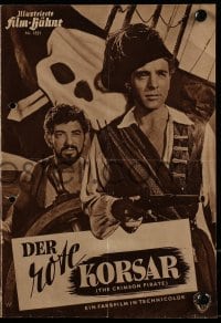3h655 CRIMSON PIRATE German program 1953 many different images of Burt Lancaster & Nick Cravat!