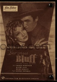 3h664 DESTRY RIDES AGAIN German program 1946 different images of James Stewart & Marlene Dietrich!