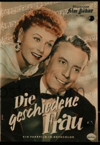 3h670 DIVORCEE German program 1953 Georg Jacoby's Die geschiedene Frau, Marika Rokk, Heesters!