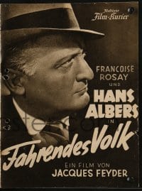 3h516 FAHRENDES VOLK German program 1938 Jacques Feyder's Traveling People, great circus images!