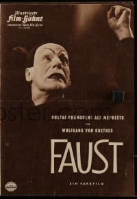 3h690 FAUST German program 1960 Gustaf Grundgens as Mephisto, from Johann Wolfgang Goethe play!