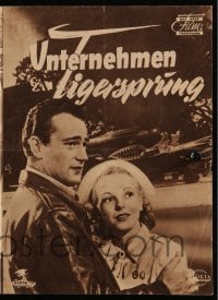 3h696 FLYING TIGERS German program 1954 John Wayne, John Carroll, Anna Lee, different WWII images!