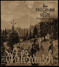 3h517 FOREST FEVER German program 1939 Paul May's Waldrausch, Paul Richter, Hansi Knotech!