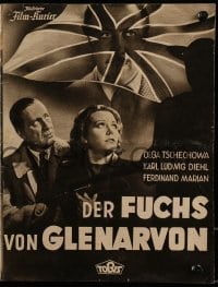 3h518 FOX OF GLENARVON German program 1940 Max Kimmich World War I forbidden propaganda!