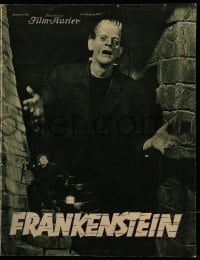 3h447 FRANKENSTEIN German program 1932 wonderful images of monster Boris Karloff, cool & rare!