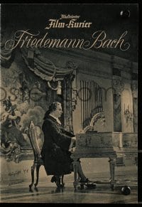 3h520 FRIEDEMANN BACH German program 1941 Gustaf Grundgens as the son of the classical composer!