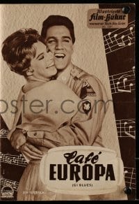 3h706 G.I. BLUES German program 1960 different images of Elvis Presley & sexy Juliet Prowse!