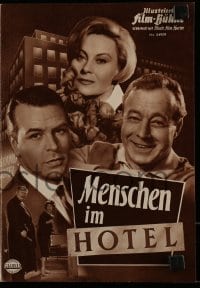 3h719 GRAND HOTEL German program 1959 Menschen Im Hotel, Michele Morgan, loose German remake!