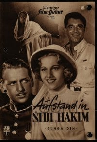 3h725 GUNGA DIN German program 1951 Cary Grant, Douglas Fairbanks Jr. & Victor McLaglen, different!