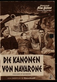 3h726 GUNS OF NAVARONE German program 1961 Gregory Peck, David Niven & Anthony Quinn, different!