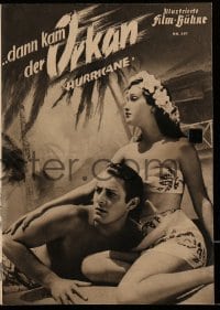 3h746 HURRICANE German program R1950s sexy Dorothy Lamour in sarong with Jon Hall, different!
