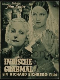 3h525 INDIAN TOMB German program 1938 Thea von Harbou's Das Indische Grabmal, Kitty Jantzen!