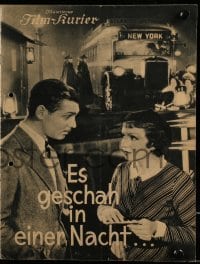 3h456 IT HAPPENED ONE NIGHT German program 1934 Clark Gable, Claudette Colbert, different images!