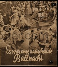 3h526 IT WAS A GAY BALLNIGHT German program 1939 Zarah Leander, Es War Eine Rauschende Ballnacht